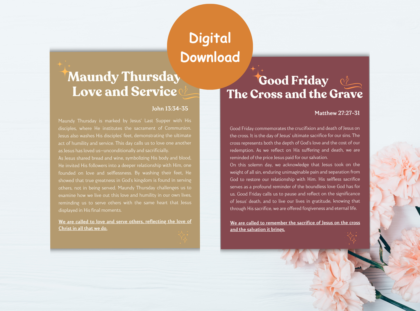 48 Devotional Story Cards | Christian Lent Devotions | Printable Scripture Cards