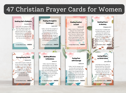 47 Scripture-Based Prayer Cards for Christian Women: Daily Devotion and Inspiration