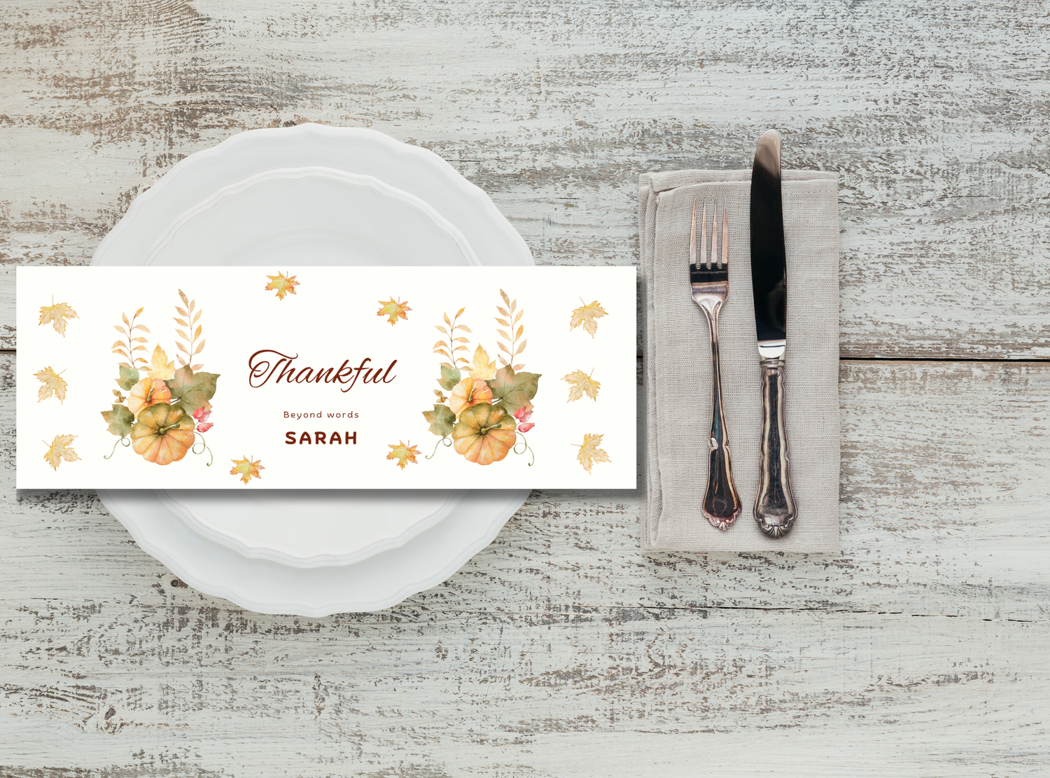 Editable Thanksgiving Napkin Templates