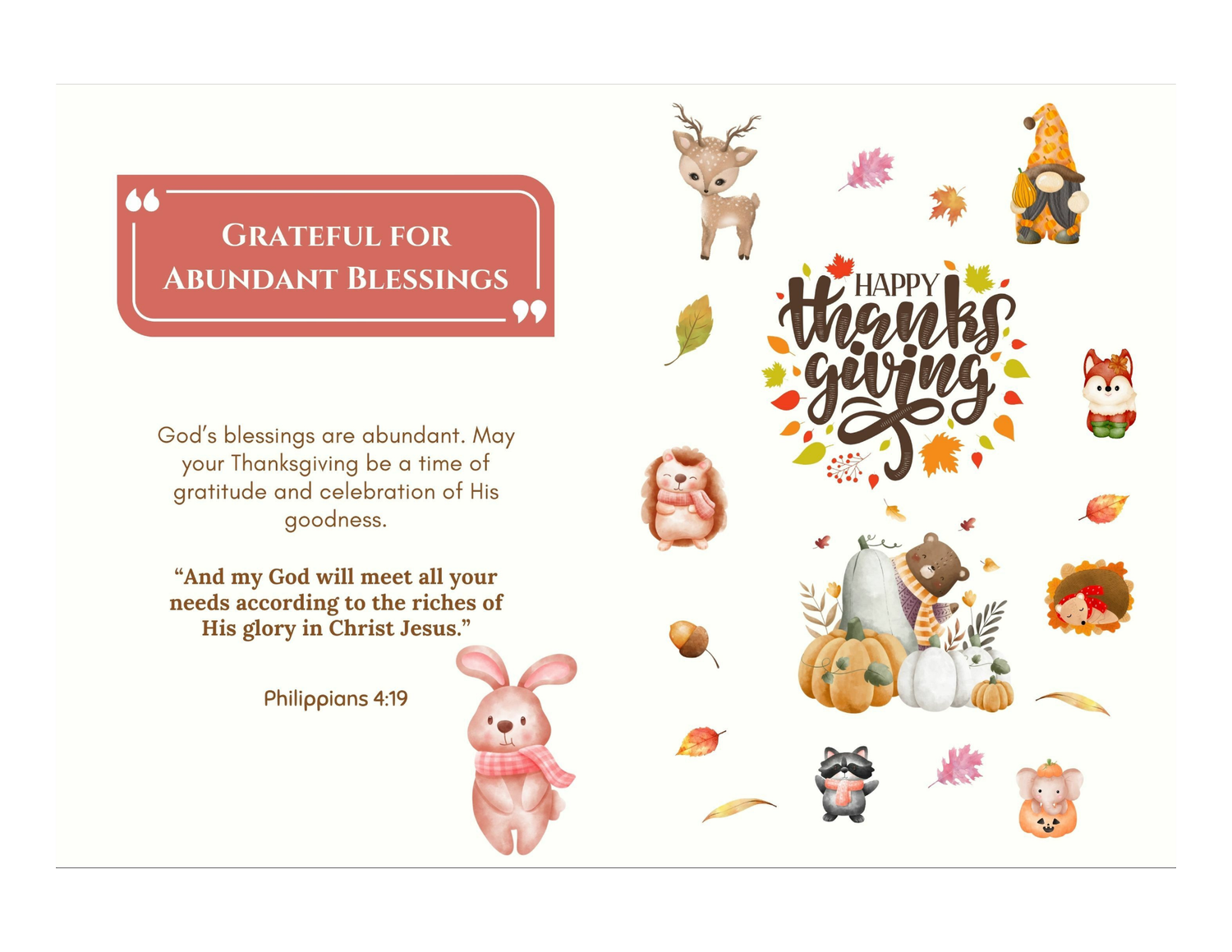 Printable Thanksgiving Greeting Cards