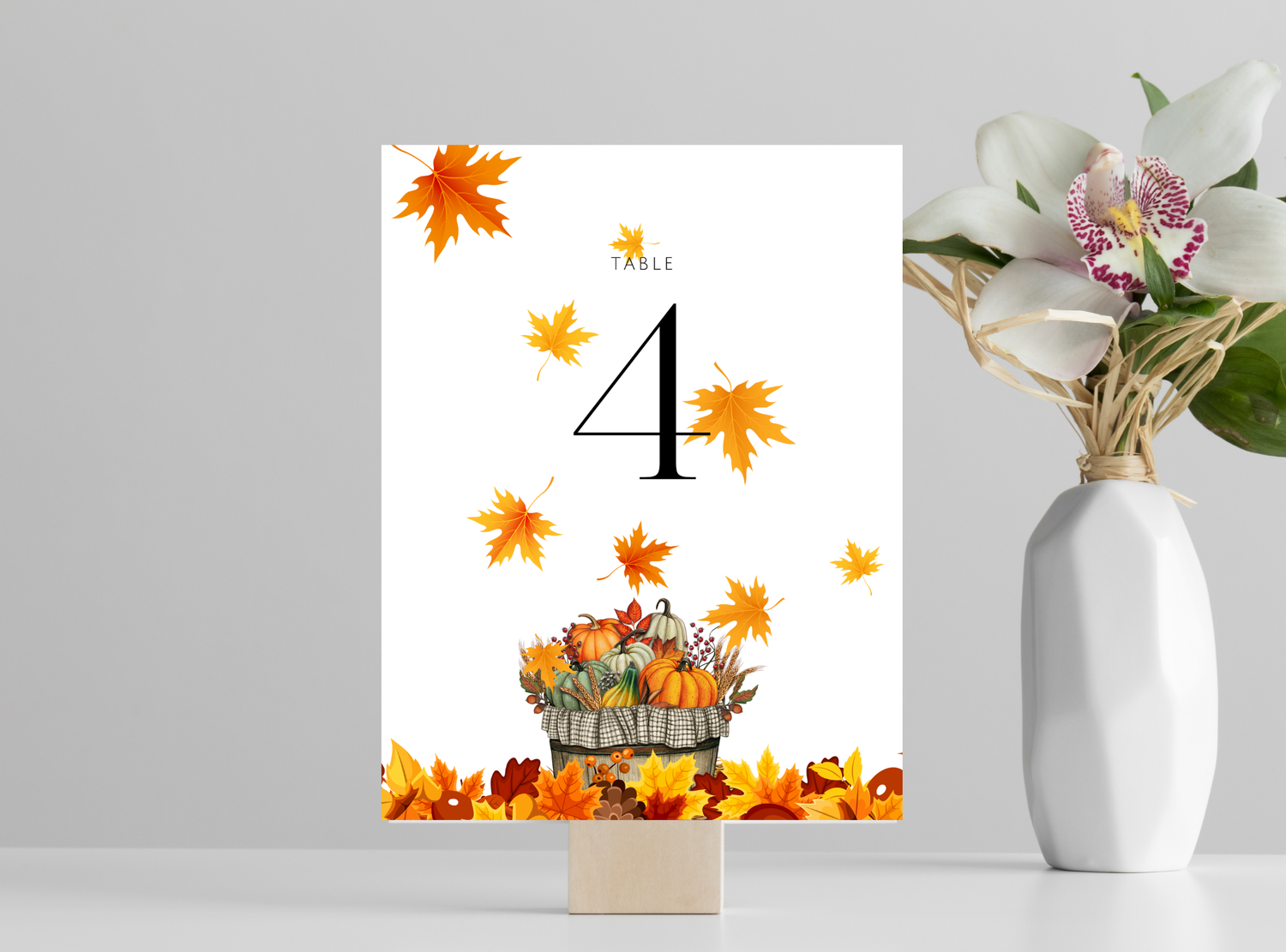 Editable Thanksgiving Table Numbers