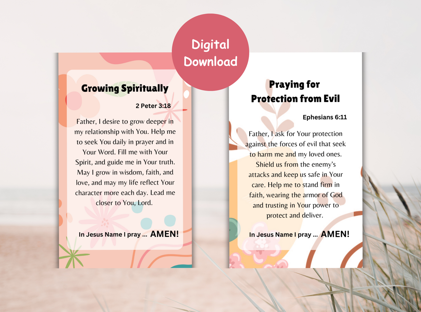 49 Christian prayer cards for men, featuring scripture-based prayers for daily strength, guidance, and spiritual reflection.