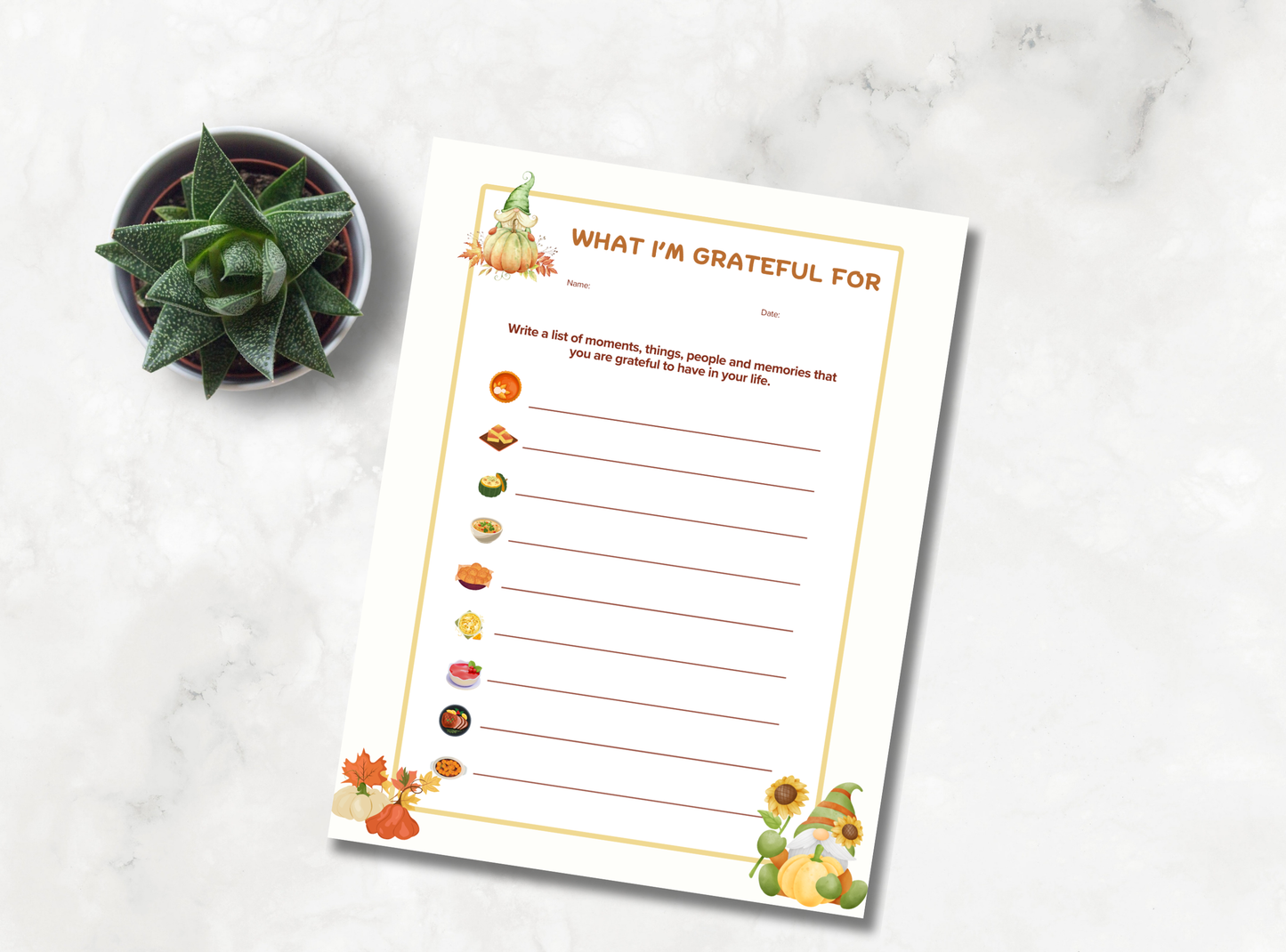 9 Printable Thanksgiving "Thankful For" Cards | Customizable Holiday Gratitude Cards