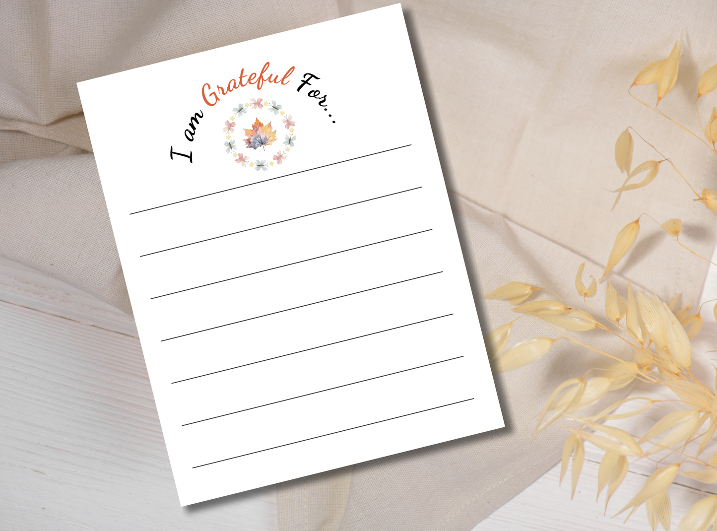 9 Printable Thanksgiving "Thankful For" Cards | Customizable Holiday Gratitude Cards