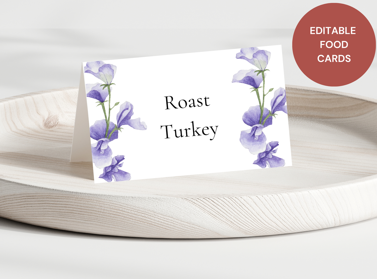 15 Editable Thanksgiving Food Cards Template - Customizable Canva Design