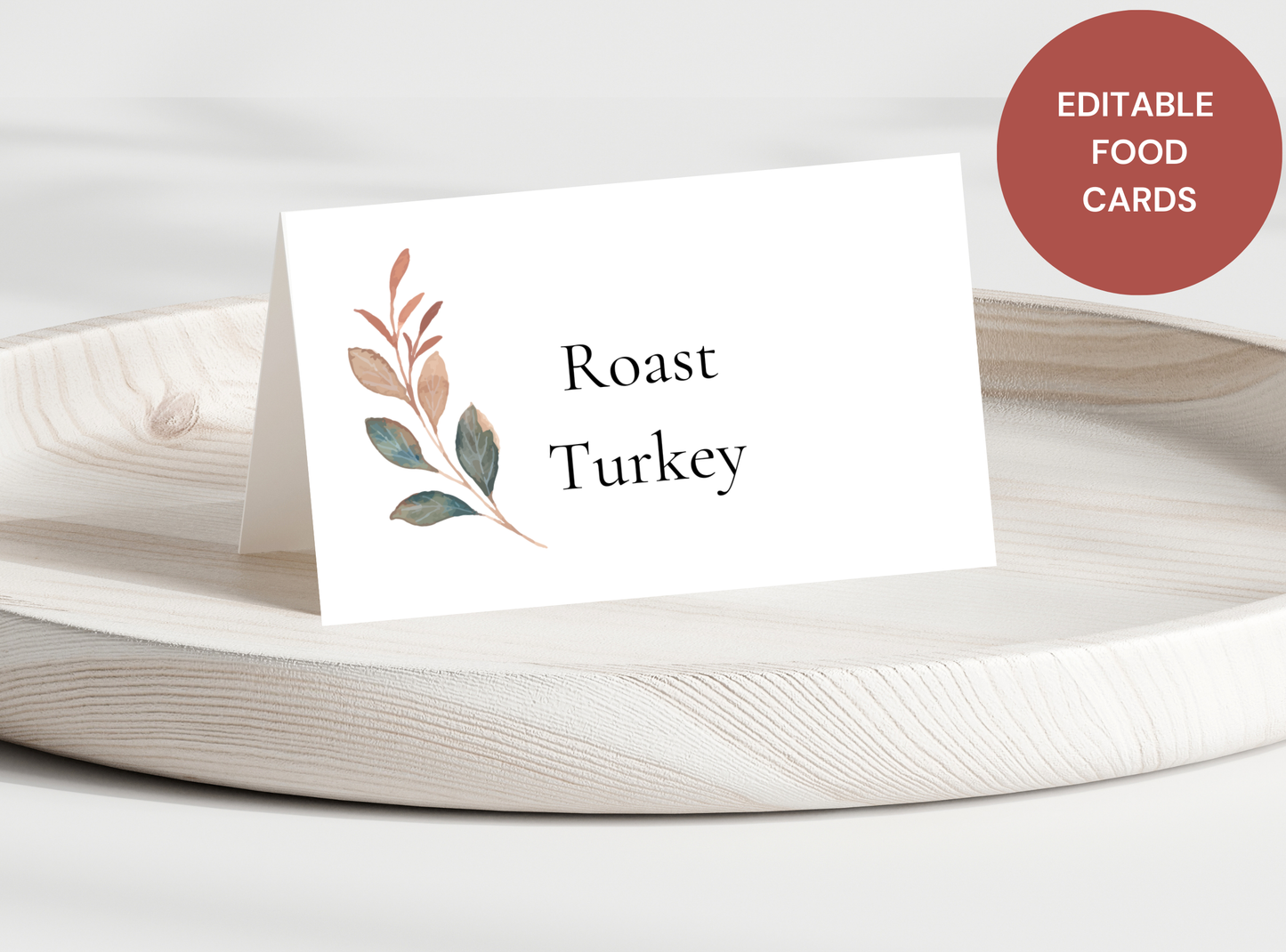 15 Editable Thanksgiving Food Cards Template - Customizable Canva Design