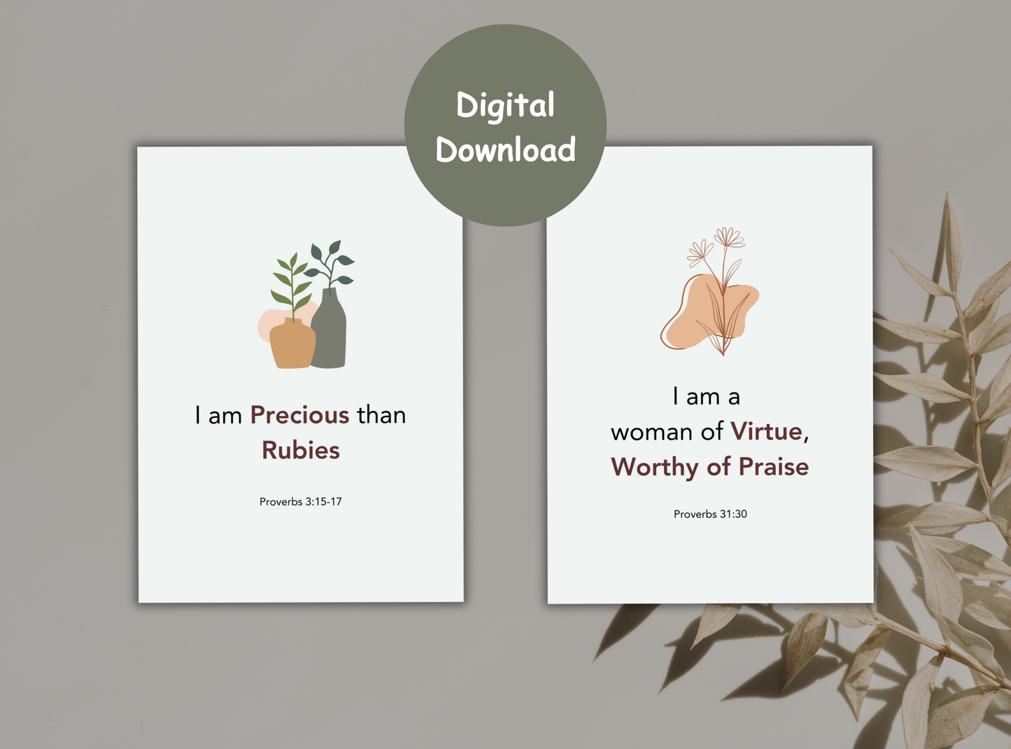 50 Bible verse affirmation cards for women, featuring encouraging scripture to boost spiritual growth and positivity, with Beautiful boho elements.