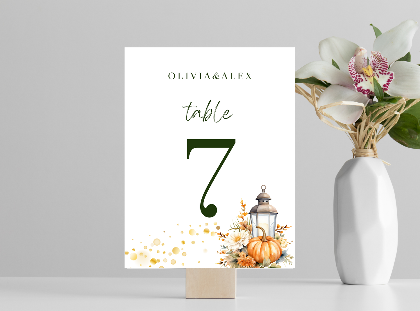 14 Editable Thanksgiving Table Numbers Template | Customizable Canva Design