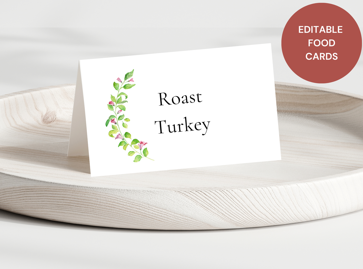 15 Editable Thanksgiving Food Cards Template - Customizable Canva Design