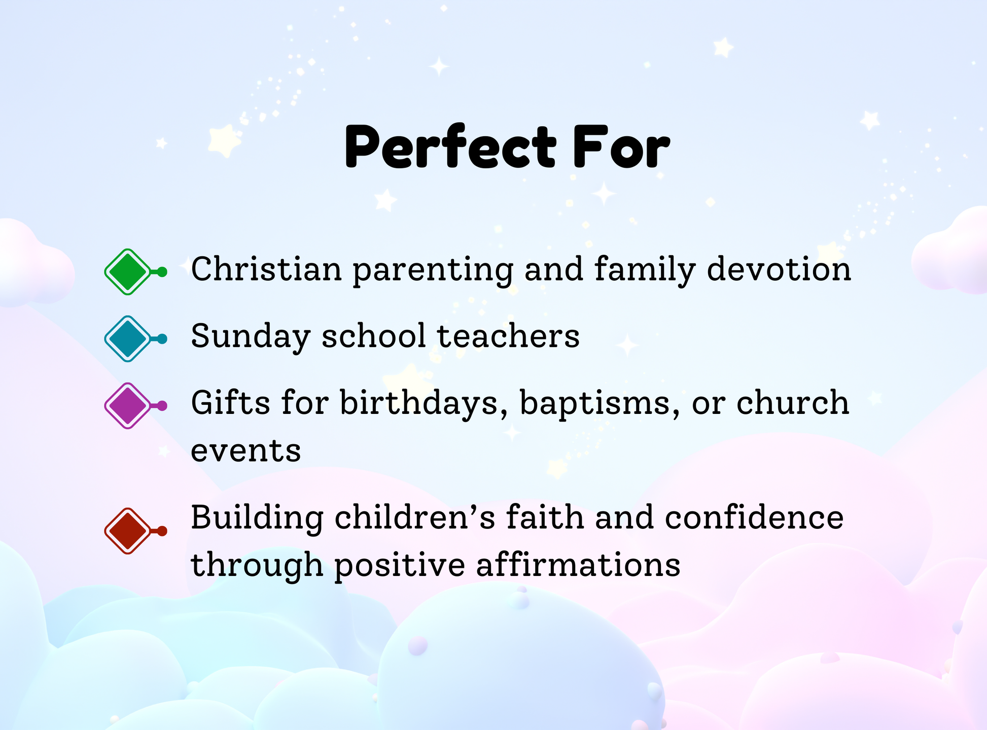 34 Christian affirmation cards for kids, offering uplifting Bible verses and empowering messages for children’s spiritual growth.