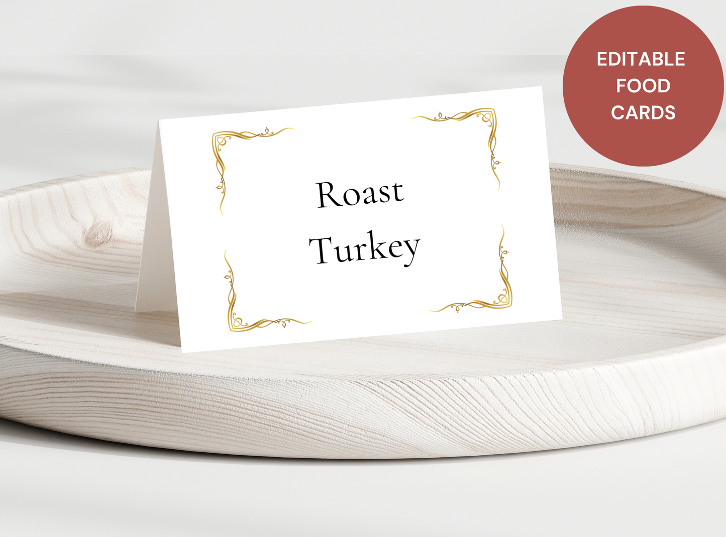 15 Editable Thanksgiving Food Cards Template - Customizable Canva Design