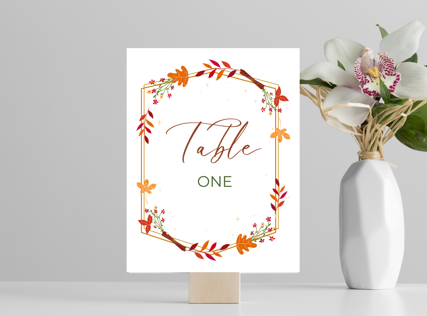 14 Editable Thanksgiving Table Numbers Template | Customizable Canva Design