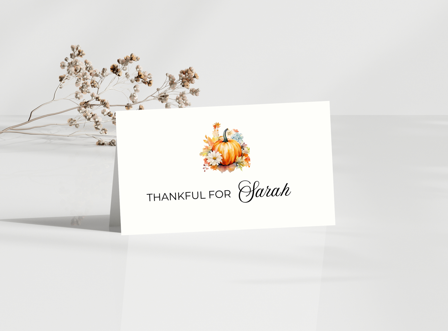 9 Editable Thanksgiving Name Cards | Customizable Place Cards for Holiday Celebrations