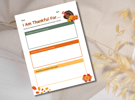 9 Printable Thanksgiving "Thankful For" Cards | Customizable Holiday Gratitude Cards