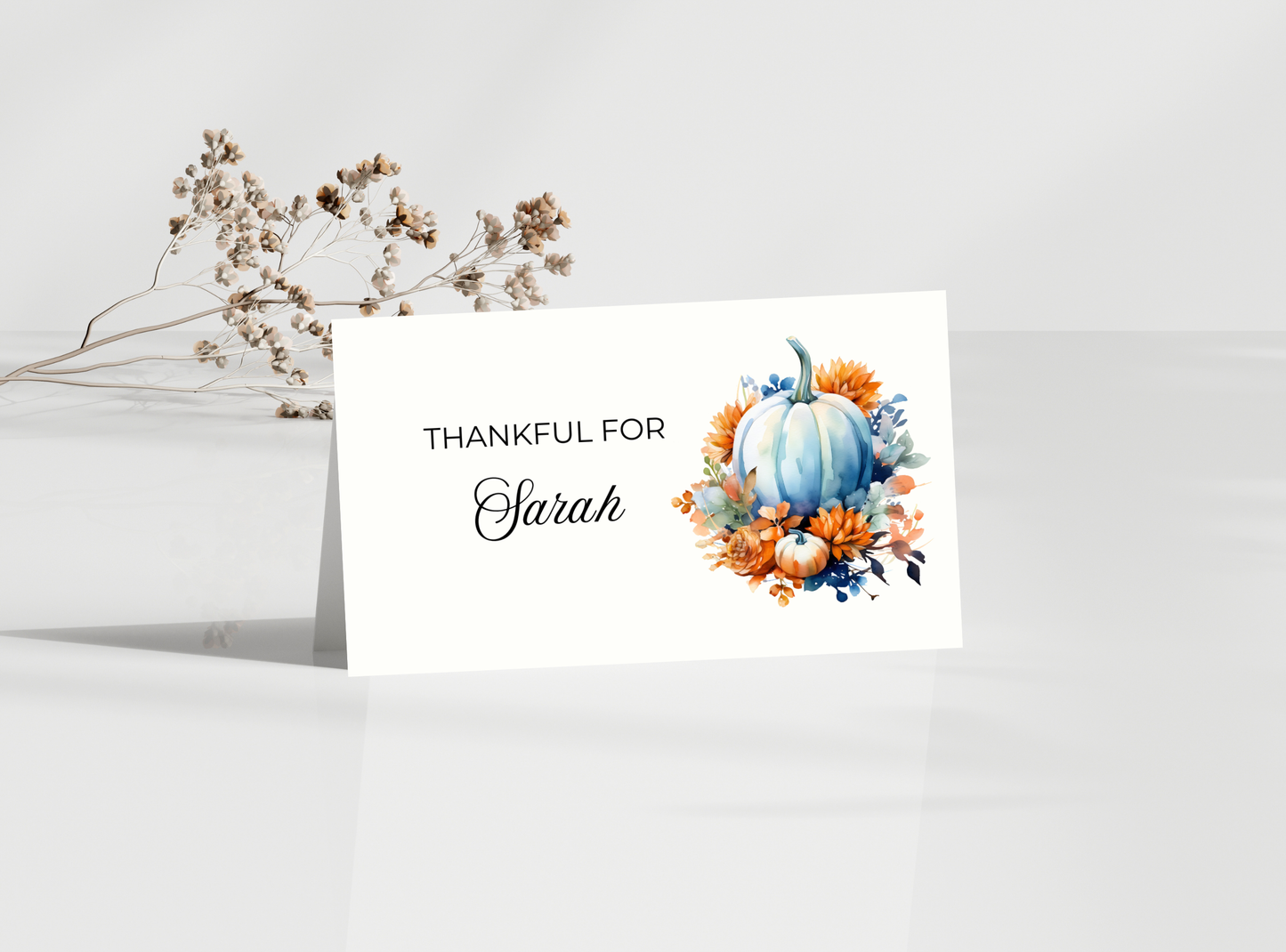 9 Editable Thanksgiving Name Cards | Customizable Place Cards for Holiday Celebrations