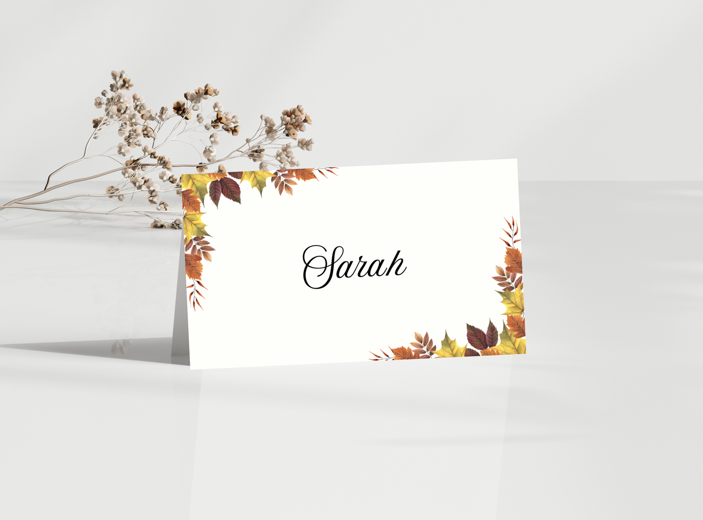 9 Editable Thanksgiving Name Cards | Customizable Place Cards for Holiday Celebrations