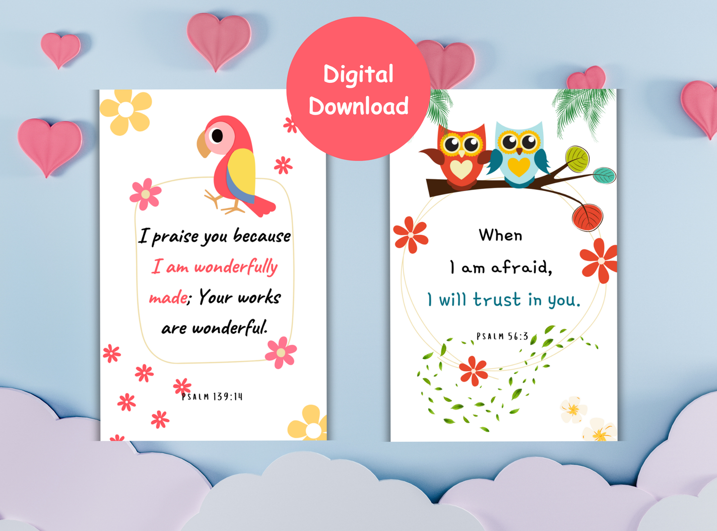 100 printable Bible scripture cards for kids, with child-friendly designs and easy-to-understand verses for young believers.