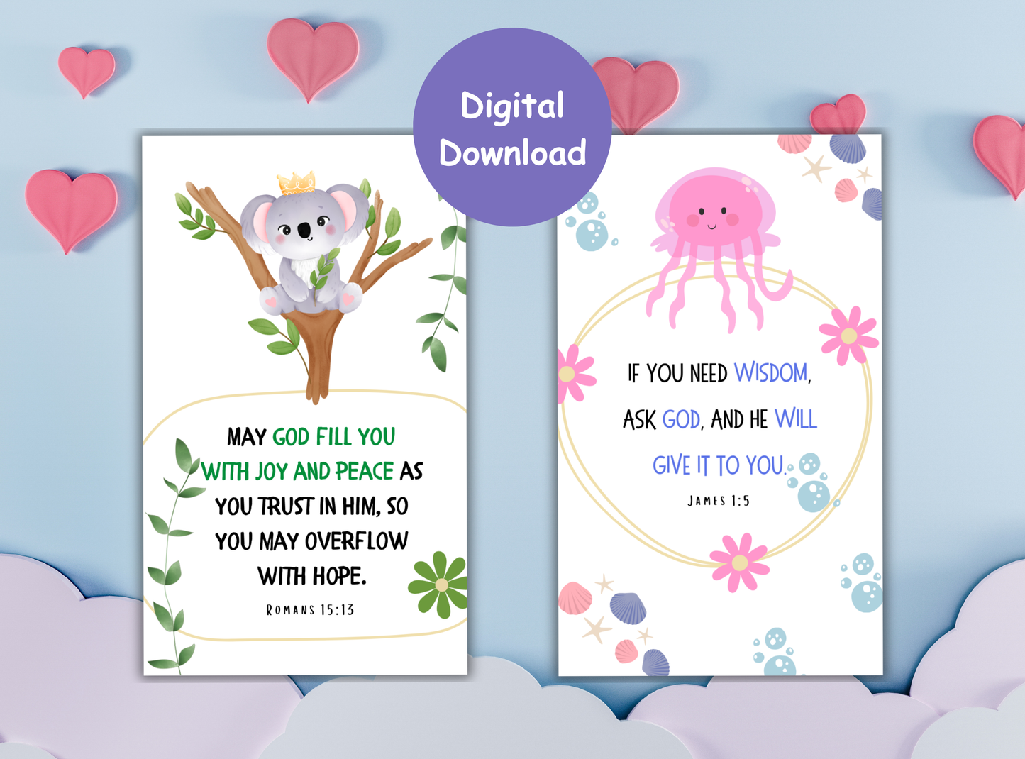 100 printable Bible scripture cards for kids, with child-friendly designs and easy-to-understand verses for young believers.