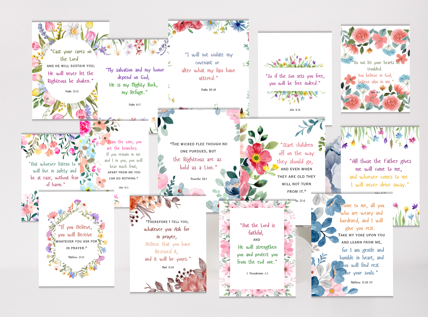 300+ printable scripture promise cards, featuring God’s promises from the Bible, perfect for daily reminders of faith.