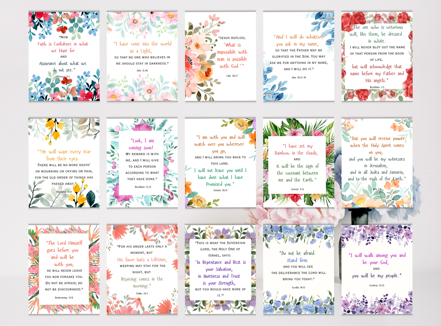 300+ Scripture-Based Promise Cards for Christians | Printable Bible Verse Cards | Daily Encouragement and Inspiration