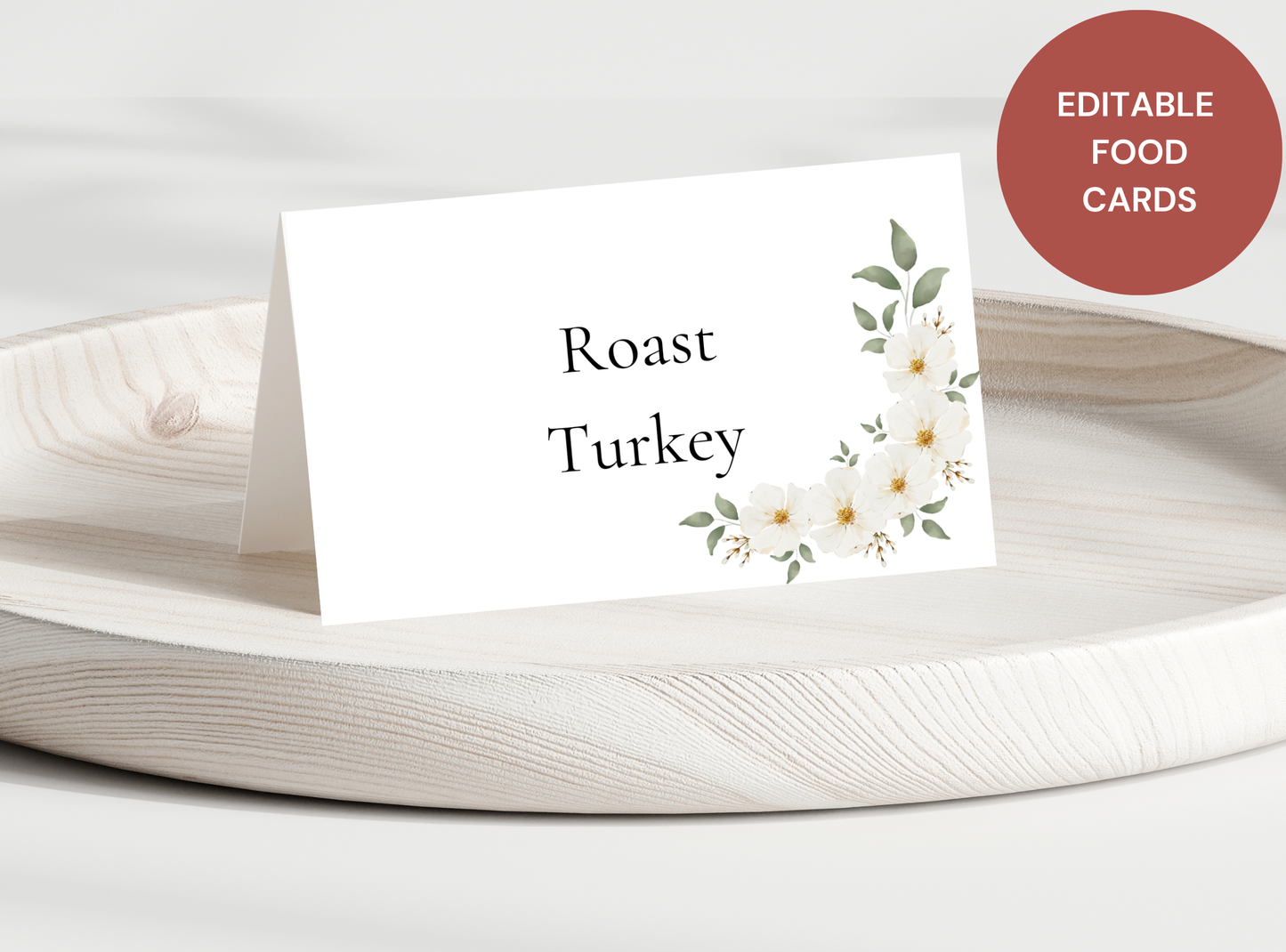 15 Editable Thanksgiving Food Cards Template - Customizable Canva Design