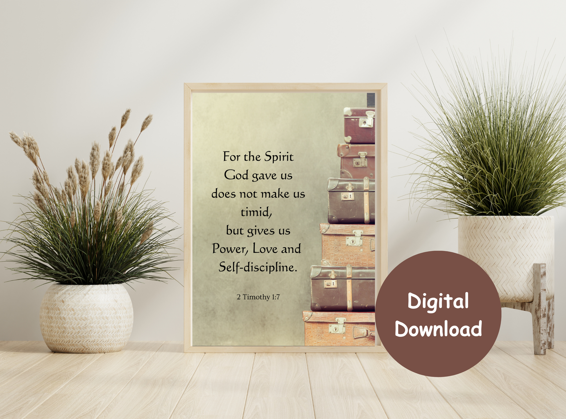 Set of 50 printable Bible verse wall art designs for men, showcasing motivational scripture in Wonderful Vintage Theme Designs.