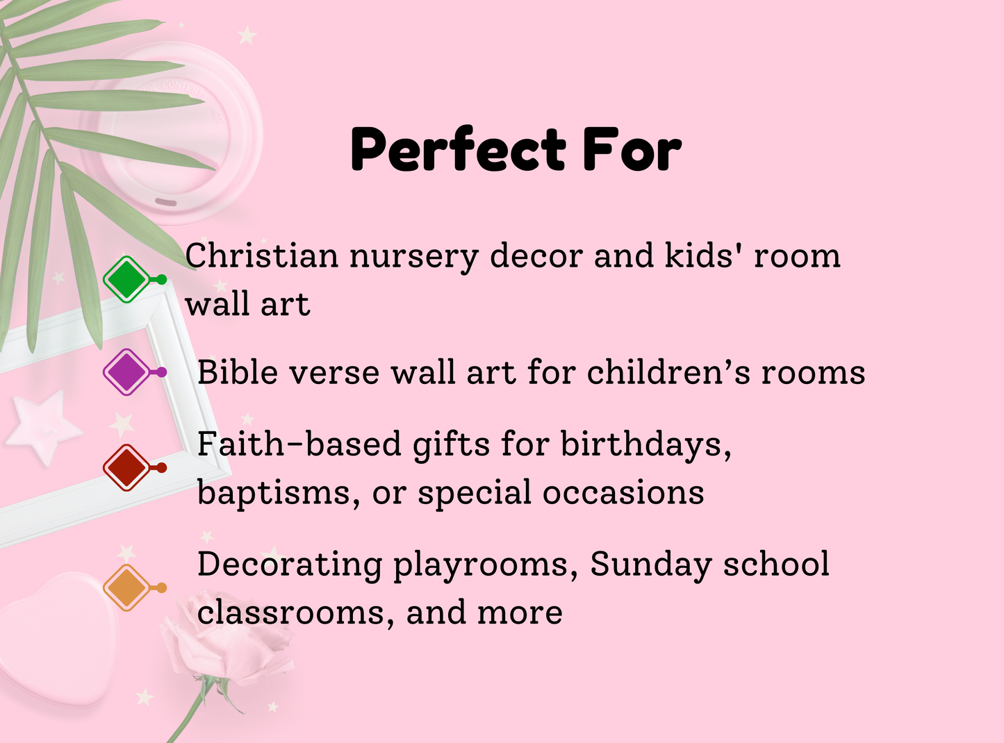 22 fun and colorful printable Christian wall decor designs for kids, featuring Bible verses and illustrations perfect for children’s rooms and Kids sunday School.