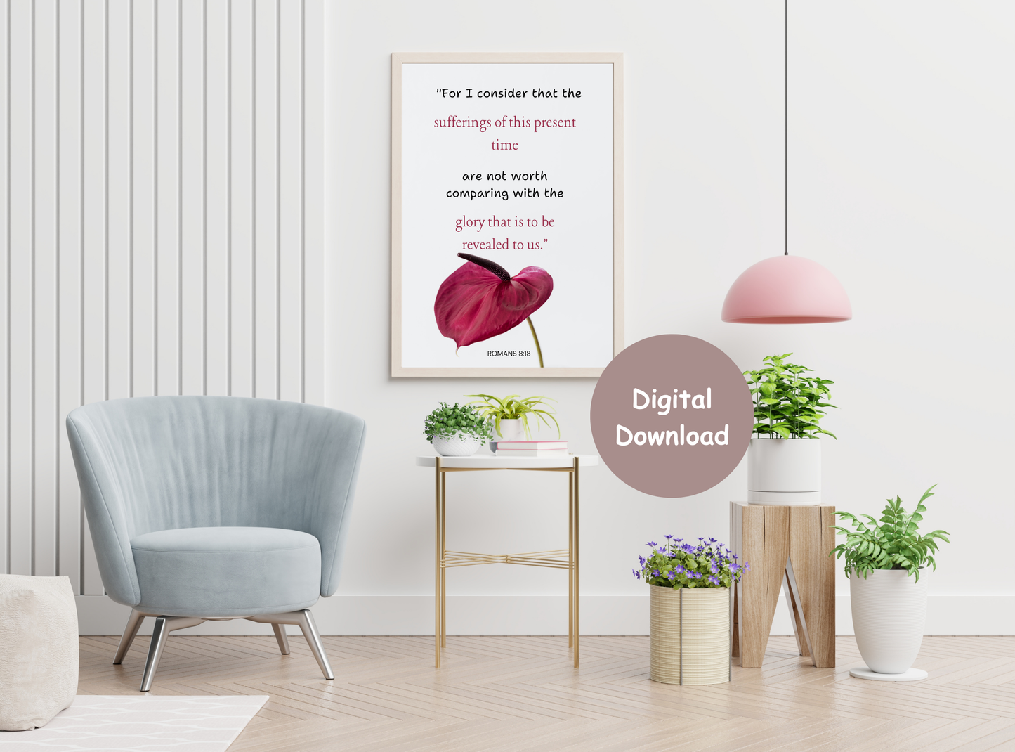 Set of 77 Bible verse printable wall art designs for home or office decor, featuring uplifting Christian quotes and scripture verses