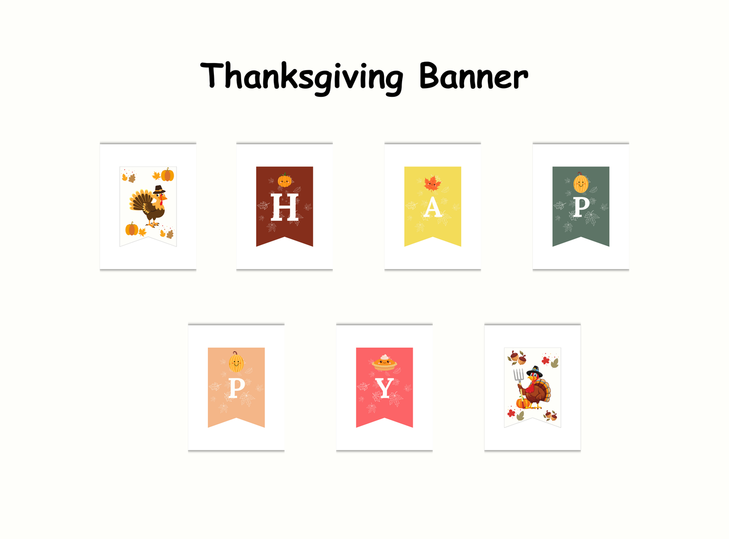 Thanksgiving Banner | Printable Holiday Decoration for Your Home or Party